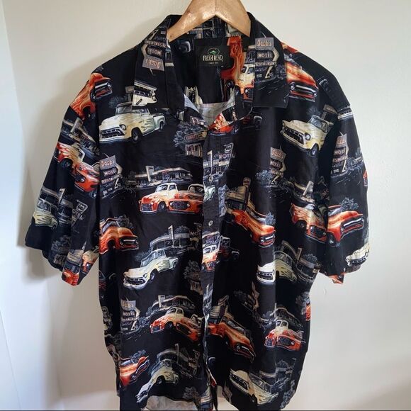 RedHead Vintage Truck Pattern Button up top - Picture 10 of 10